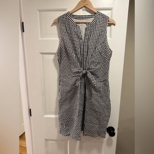 Vineyard Vines Black and White Checkered Midi Dress